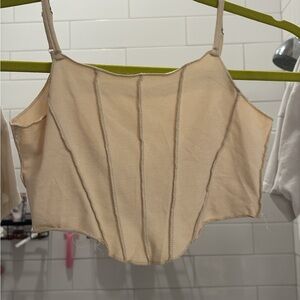 Stylish Beige Corset Top